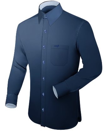 Herrenhemd Langarm with French Collar 2 Button