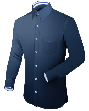 Herrenhemd Tailliert with French Collar 2 Button