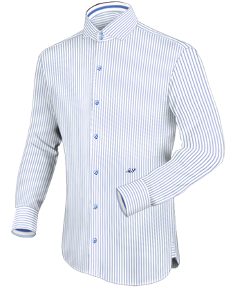 Langarm Hemd with Italian Collar 2 Button
