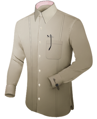 Leinenhemd Herren with French Collar 2 Button