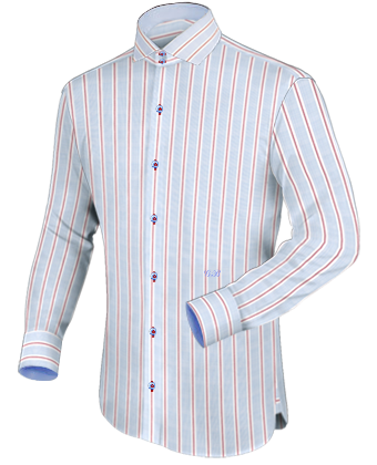 Lila Hemden M�nner with Italian Collar 2 Button