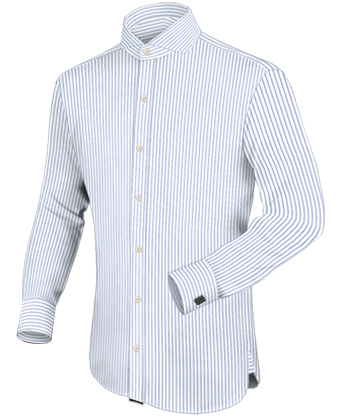 Linnen Hemd with Cut Away 1 Button