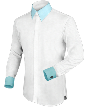 M�nner Kleidung with French Collar 2 Button