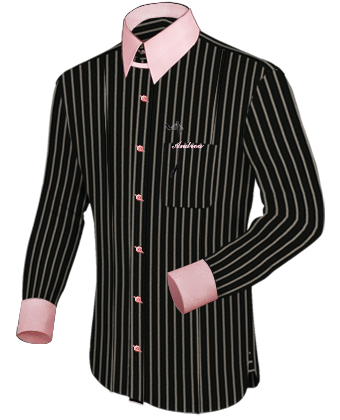 Oberhemd Kurzarm with Italian Collar 1 Button