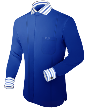 Schwarze Hemden with French Collar 1 Button
