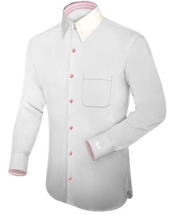 Slim Fit Hemd with French Collar 2 Button