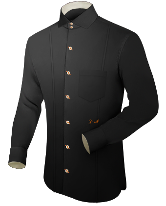 Um Hemd with Italian Collar 2 Button