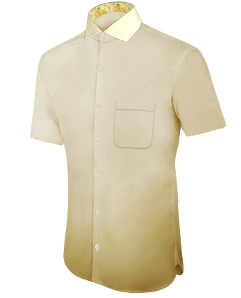 Weisses Hemd with Italian Collar 1 Button