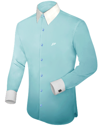 Ausgefallen Herrenhemden with French Collar 1 Button