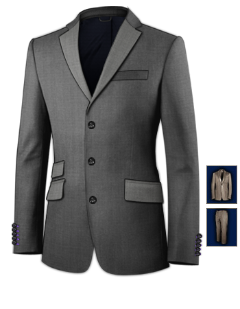 Anzug Auf Ma�� with 3 Buttons, Single Breasted