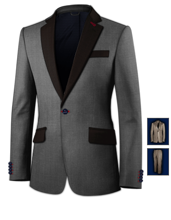 Anzug Herren Hochzeit with 1 Button, Single Breasted
