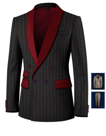 Anzug Abifeier Jugendlich with 4 Buttons, Double Breasted (1 To Close)