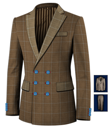Herrenmode Enabled with 6 Buttons, Double Breasted (3 To Close)
