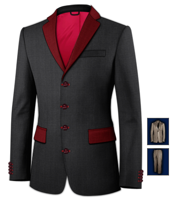 Anzug In Weis with 4 Buttons, Single Breasted