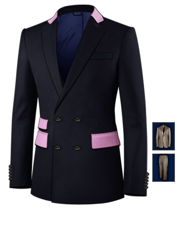 Herrenanz�ge Berlin with 4 Buttons,double Breasted (2 To Close)
