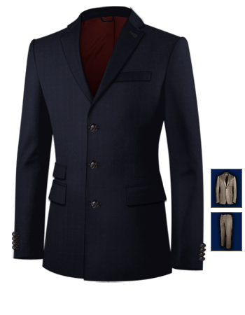 3 Teiler Anzug with 3 Buttons, Single Breasted