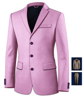 Cordanzug Braun with 3 Buttons, Single Breasted