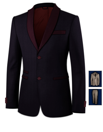 Herren Anzug Mit Amf Kante with 2 Buttons, Single Breasted