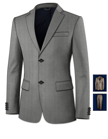 Online Massanzug with 2 Buttons, Single Breasted