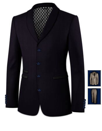 Anzug with 4 Buttons, Single Breasted