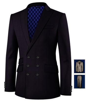 Anzug Leipzig with 6 Buttons, Double Breasted (3 To Close)