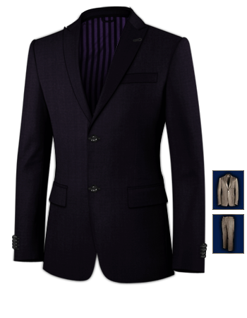 3 Teiler Anzug Slim Fit with 2 Buttons, Single Breasted