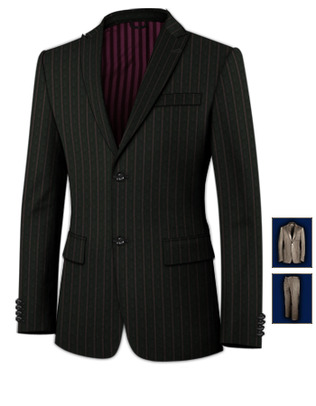 Dunkelblauen Anzug with 2 Buttons, Single Breasted