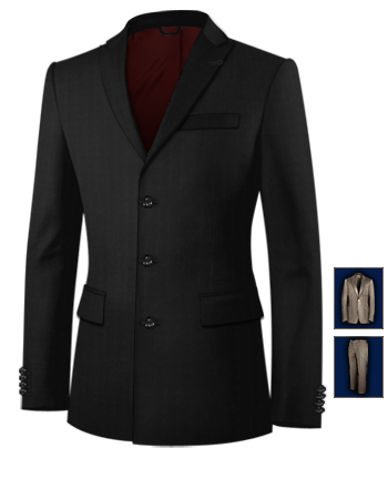 Tweedanzug with 3 Buttons, Single Breasted