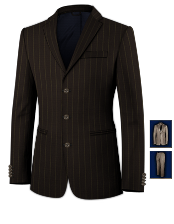 Anzug Selbst Zusammenstellen with 3 Buttons, Single Breasted