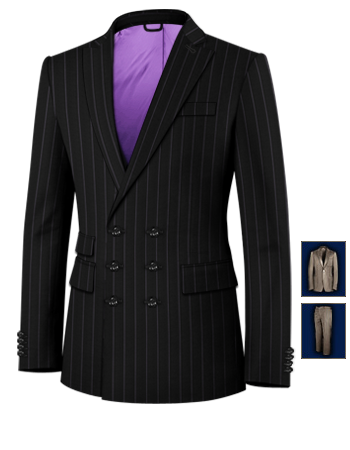 Anzug Hamburg with 6 Buttons, Double Breasted (3 To Close)