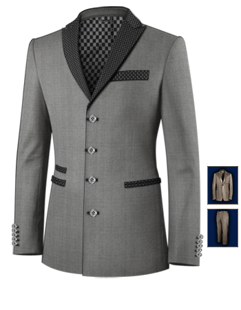 Hochzeitsanzug F�r Den Br�utigam with 4 Buttons, Single Breasted