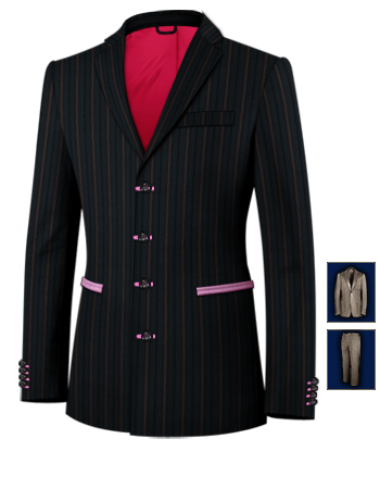 Anzugnachmass with 4 Buttons, Single Breasted