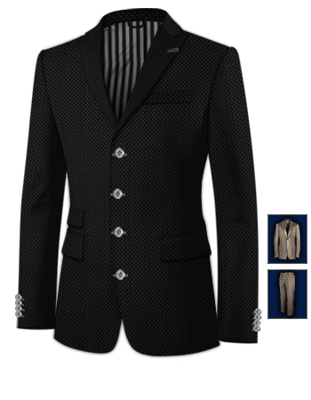 Weisse Anz�ge with 4 Buttons, Single Breasted