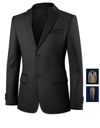 Anzug Mischung Wolle Polyester with 2 Buttons, Single Breasted