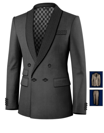 Online Kost�m Schneidern Lassen with 4 Buttons, Double Breasted (1 To Close)