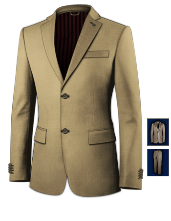 Dunkelgrn Anzge with 2 Buttons, Single Breasted