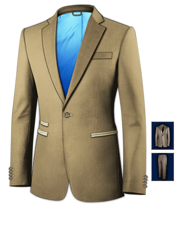 Baumwollhose Wei�� with 1 Button, Single Breasted