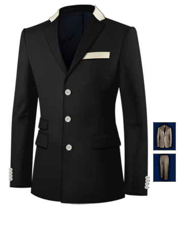 Masshemden Essen with 3 Buttons, Single Breasted