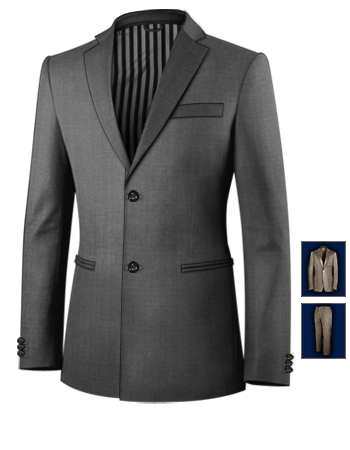 Tailor De Massanzug with 2 Buttons, Single Breasted