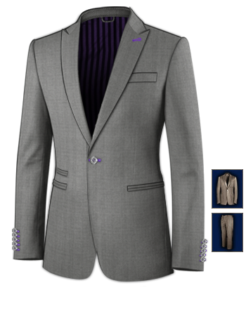 Ma��anzug 169 with 1 Button, Single Breasted