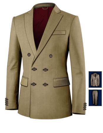 Herrenmode Anz�ge 98 Neu Schwarzt�ne with 6 Buttons, Double Breasted (2 To Close)