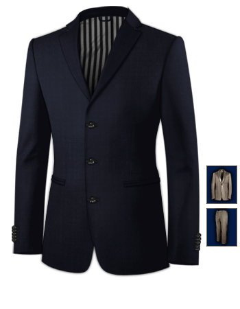 Ma��geschneiderter Anzug Online with 3 Buttons, Single Breasted